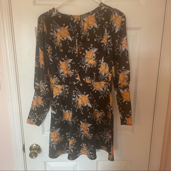 Free People Floral Mini Dress with Button Details - Picture 6 of 8